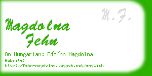 magdolna fehn business card